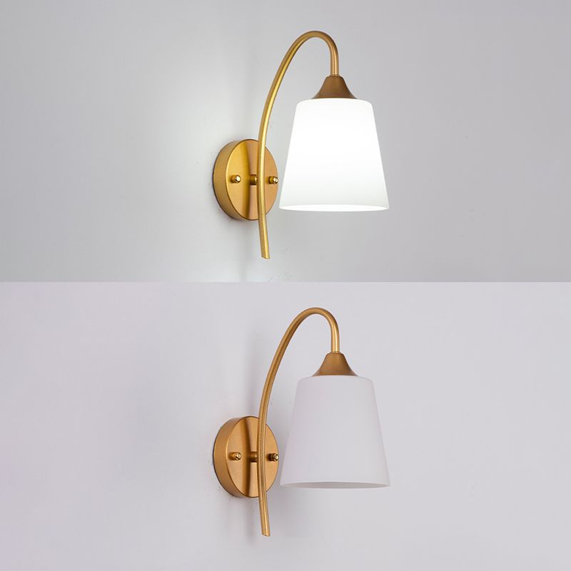 Bedroom Nordic Sconce Light Fixtures 1 Bulb Glass Wall Mounted Lighting