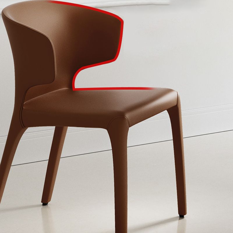 Faux Leather Dining Accent Chair Wingback Arm Chair for Home