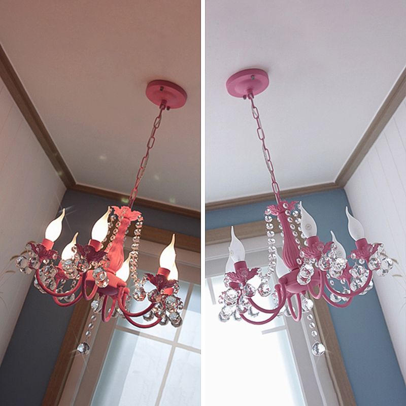 Traditional Unique Chandelier Lights Crystal 6-Light Pendant Light Fixtures