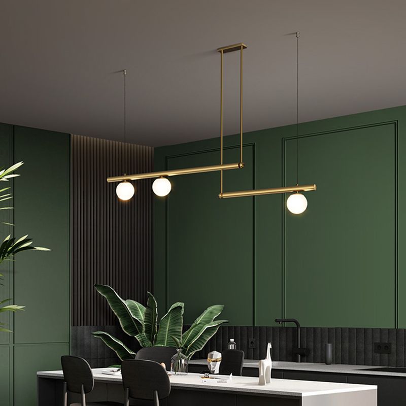 3 Light Kitchen Island Pendant Linear Chandelier Contemporary Island Lighting