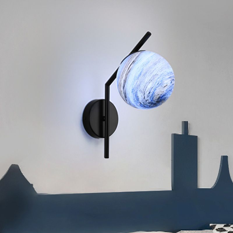 Modernist Wall Sconce Globe Glass Wall Light Fixture for Dining Room