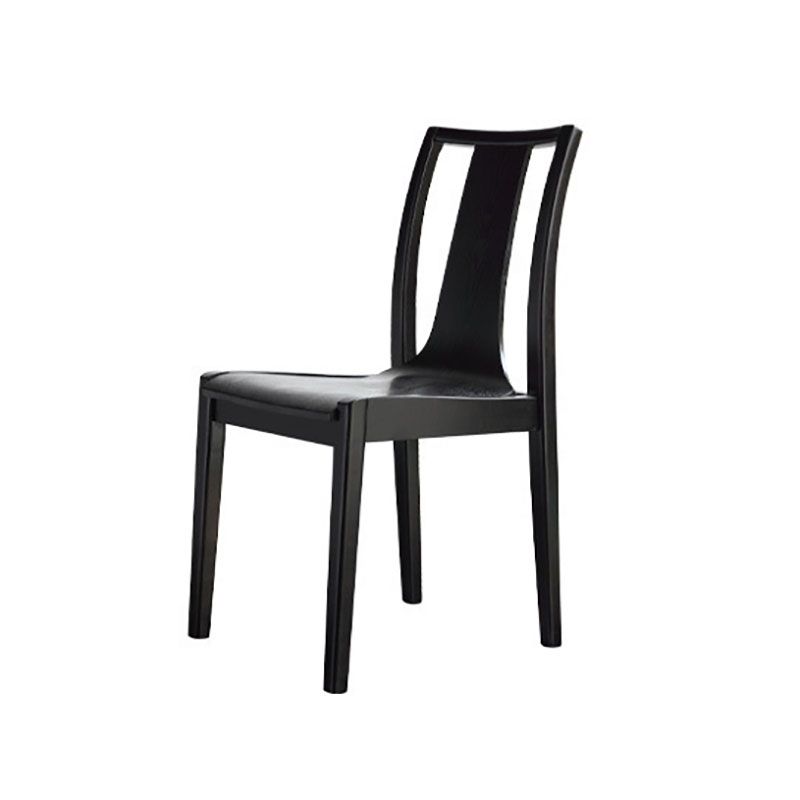 Scandinavian Wood Indoor-Outdoor Room Side Chair Slat Back Chair