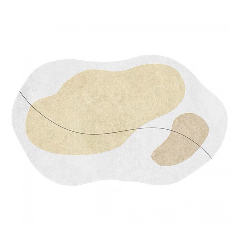 Light Luxury Irregular Carpet Area Rug Polyester Stain Resistant Rug for Home Decoration