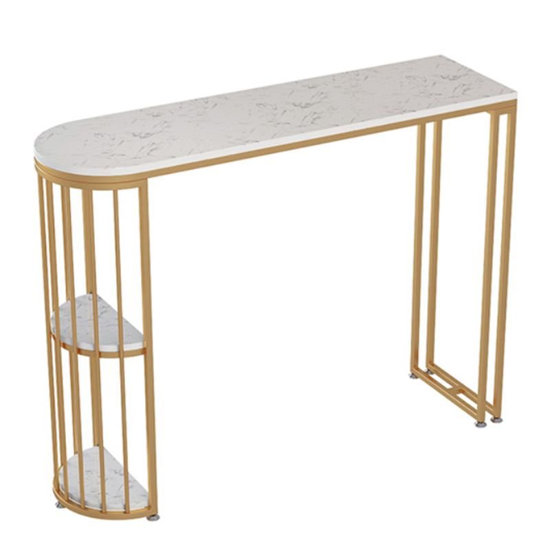 Glam Rectangle Stone Counter Table 1/3 Pieces Bar Table Set for Living Room