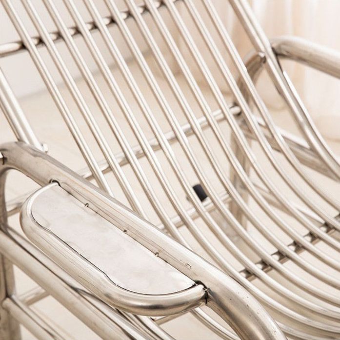 Contemporary Metal Rocking Chair Water Resistant Rocker for Home Decor
