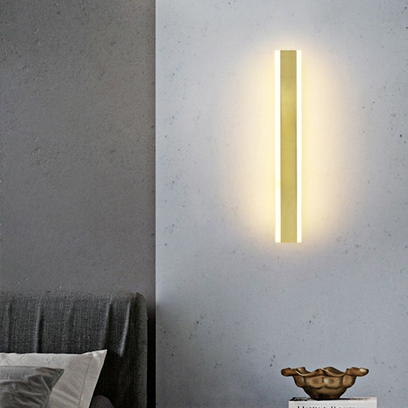 Rechteck -Wandleuchten moderne minimalistische Acryl 1 Licht Eitelkeit Licht