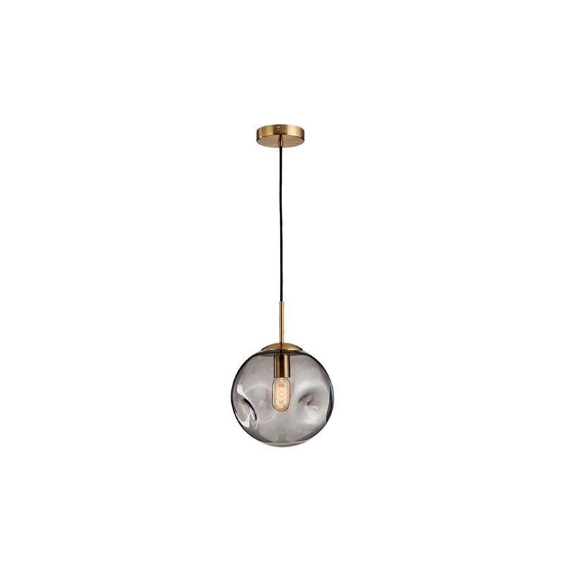 Moderne künstlerische Innenhängung Hängende Lampe mit Schmiedeeisen -Globus mit Glasschatten