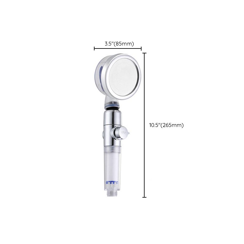 Silver Handheld Shower Head with Katalyst Adjustable Shower Heads