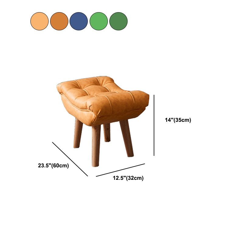 Living Room Rocker Chair Solid Tufted Cushions Leather Rocker Chair with Ottoman