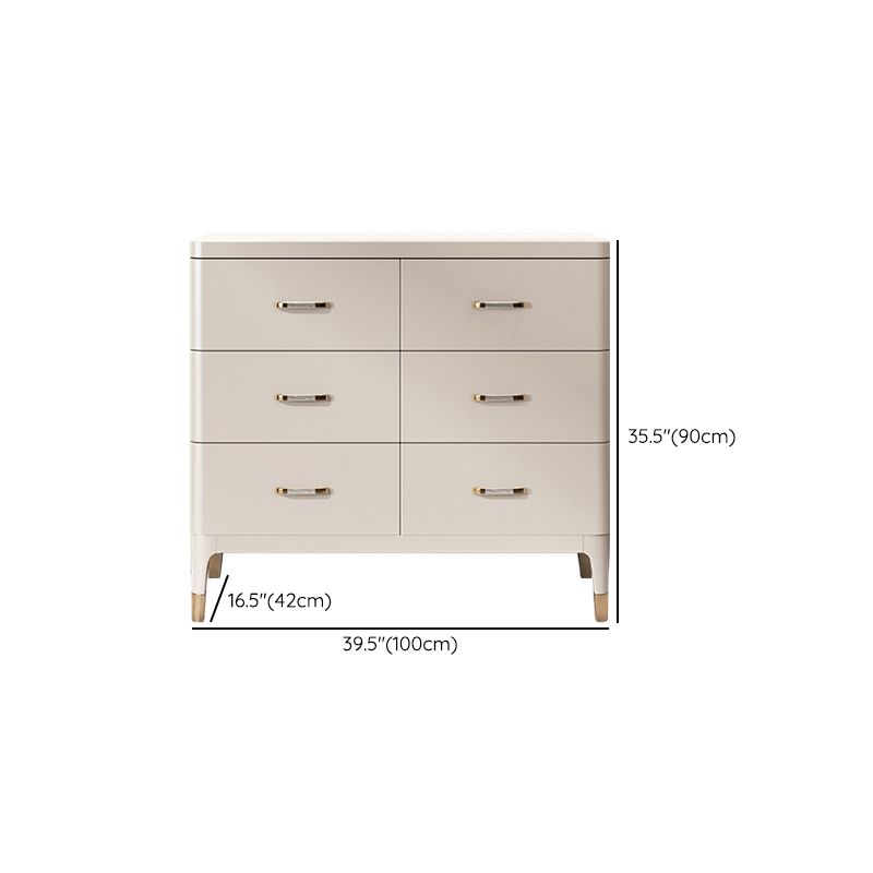 Horizontal Storage Chest Dresser Glam Storage Chest with Drawers