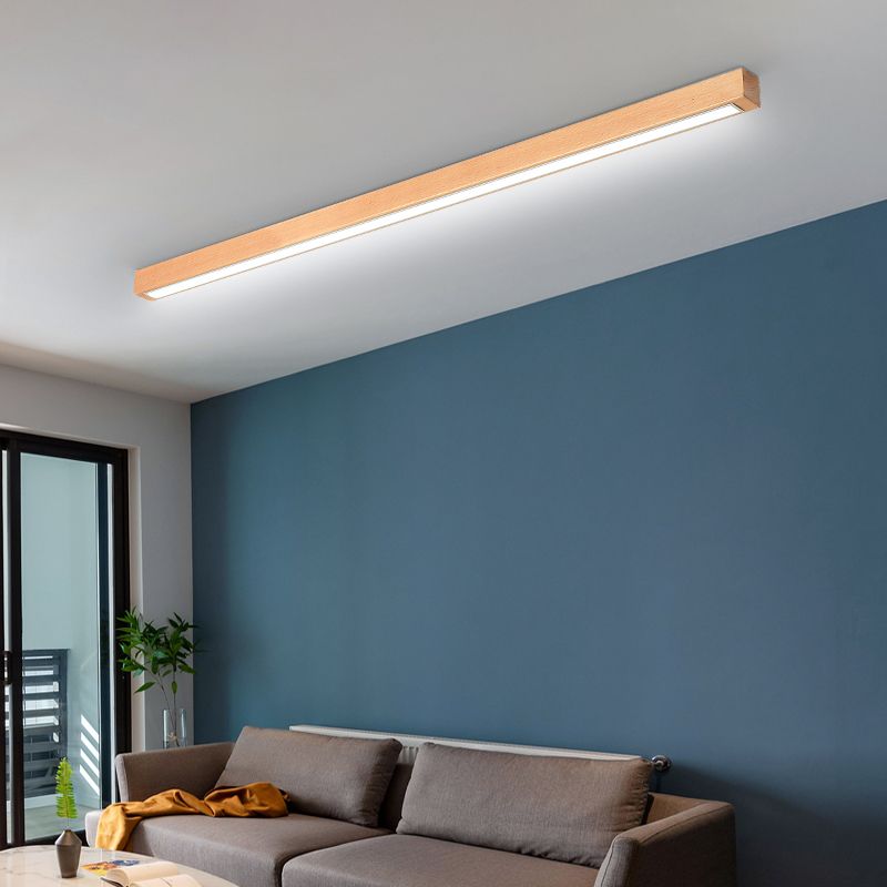 Metal Linear Shape Flush Ceiling Light Modern Style 1 Light Flush Mount Lighting