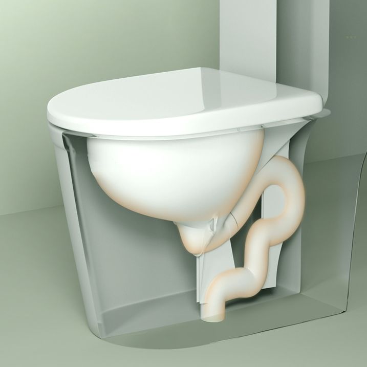 Traditional Flush Toilet All-In-One Floor Mounted Siphon Jet Porcelain Toilet