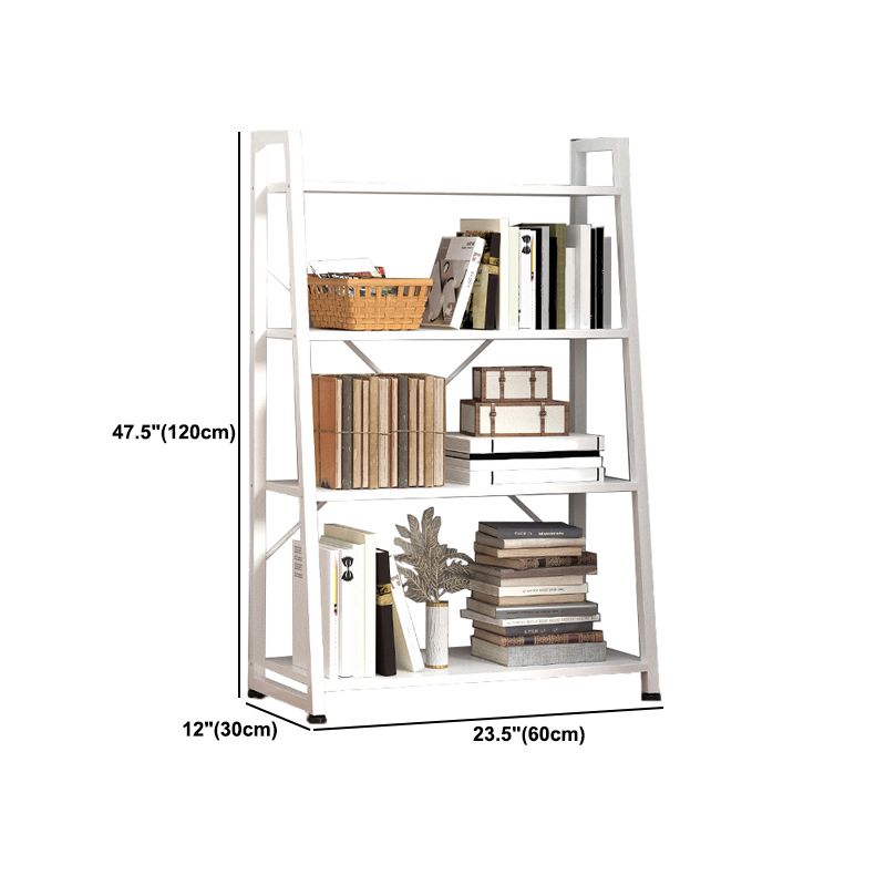 Modern Home Steel Book Shelf Ladder 12"W Matte Finish Bookcase