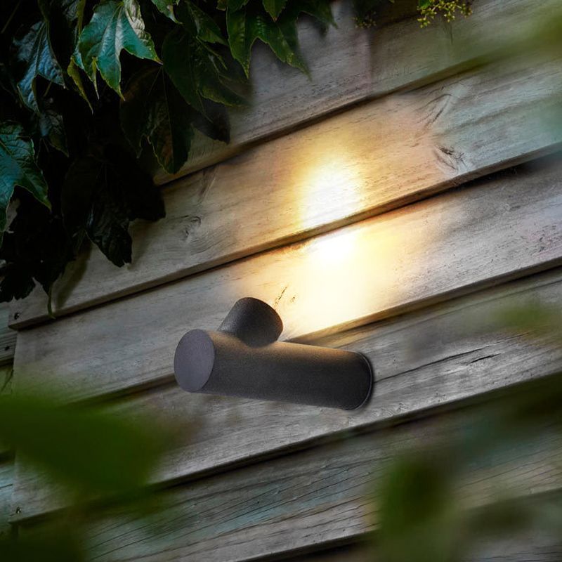 Contemporary Aluminum Wall Light Water Proof Cylinder 9" Wide Wall Washer for Outdoors