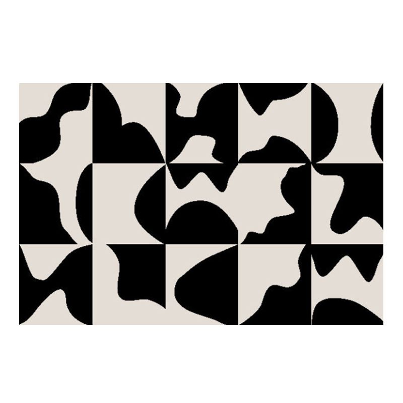 Zwart -wit blokken Tapijt Gebied Tapijt Easy Care binnen Tapijt voor thuisdecoratie