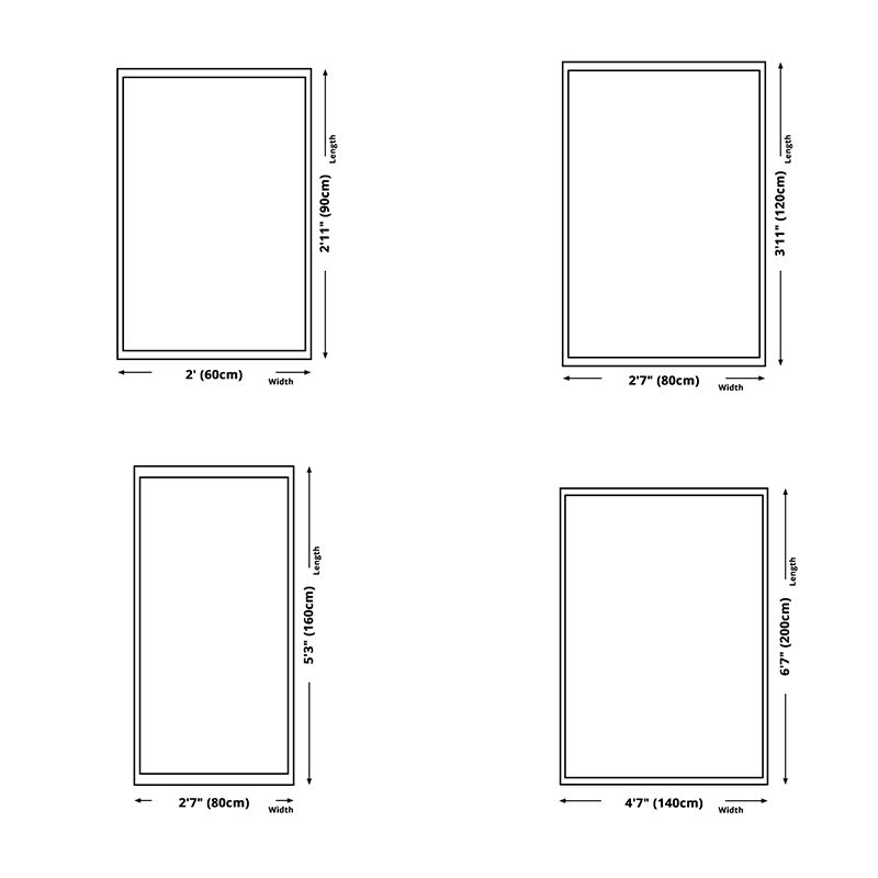 Bohemian Lattice Printed Rug Polyester Indoor Carpet Stain Resistant Area Rug for Living Room