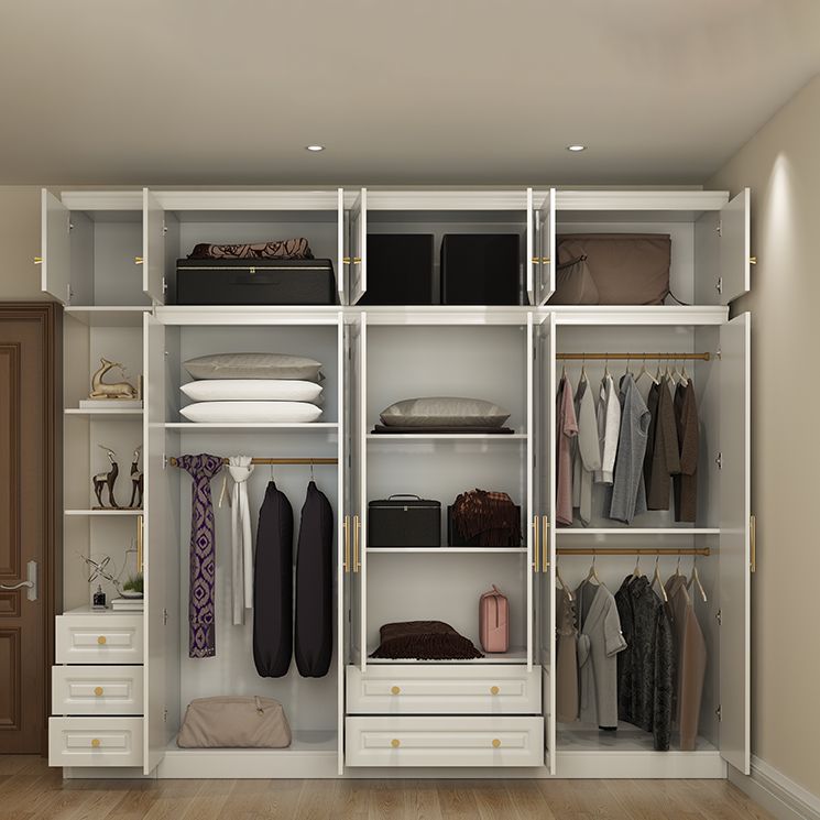 Contemporary Wooden Wardrobe Soft Close Drawer Wardrobe Closet for Bedroom