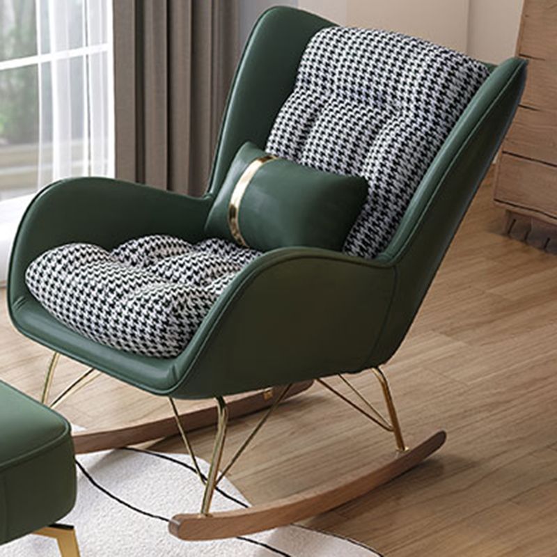 Modern Rocking Chair Pillow Detail Rocker Chair with Ottoman