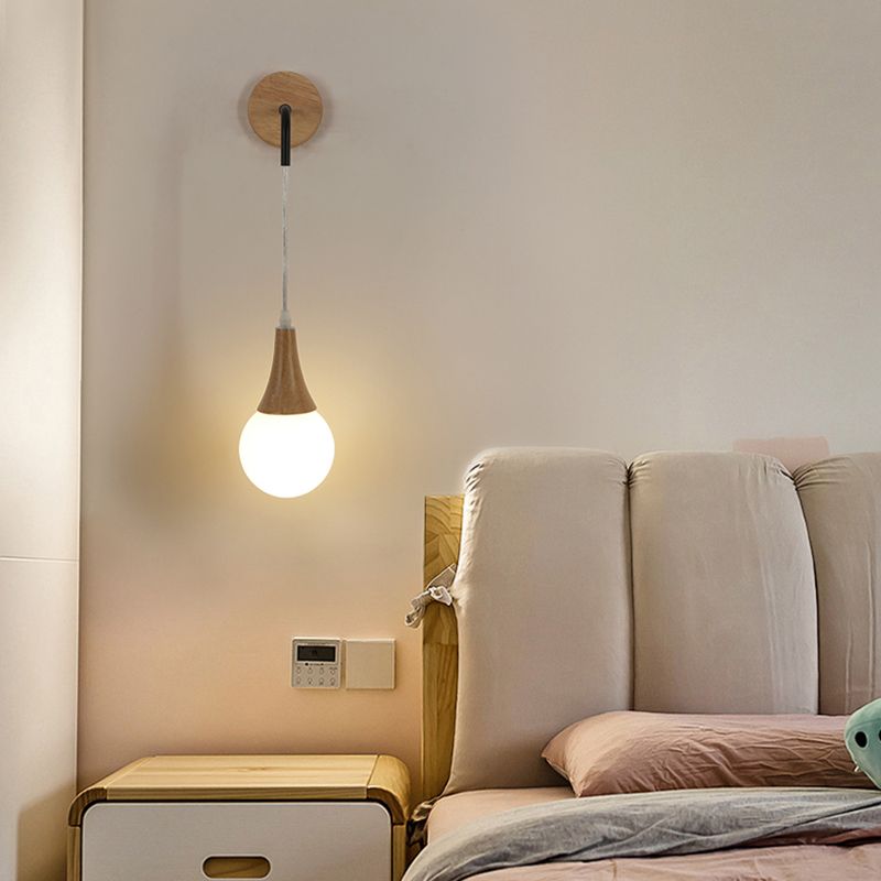 Moderne Stil Geometrische Wandlampen Holz 1 Lichtwandbeleuchtung Armaturen