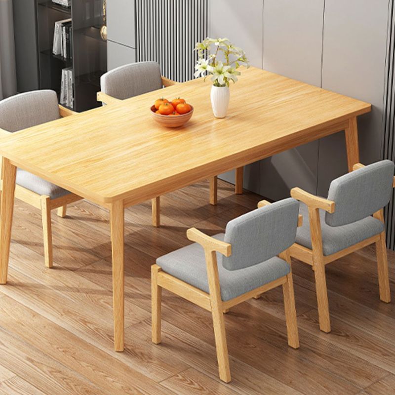Modern 1/4/5 Pieces Dining Table Wood Rectangle Furniture for Restaurant