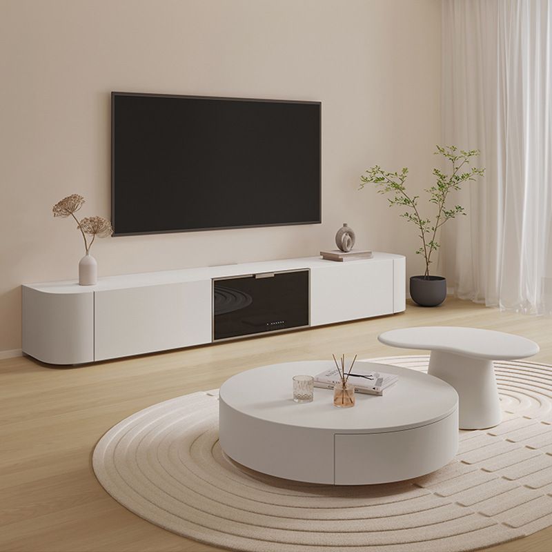 16" W Modern TV Media Console Enclosed Storage TV Stand Console with Drawers