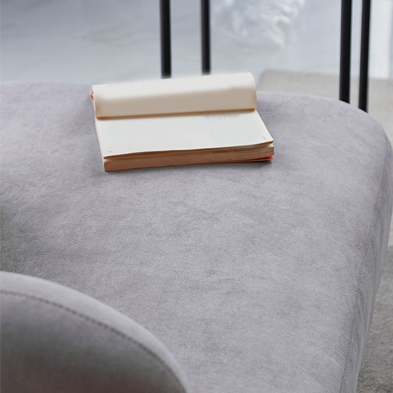 Contemporary Cotton Blend Single Arm Tight Back Light-grey Sofa Set