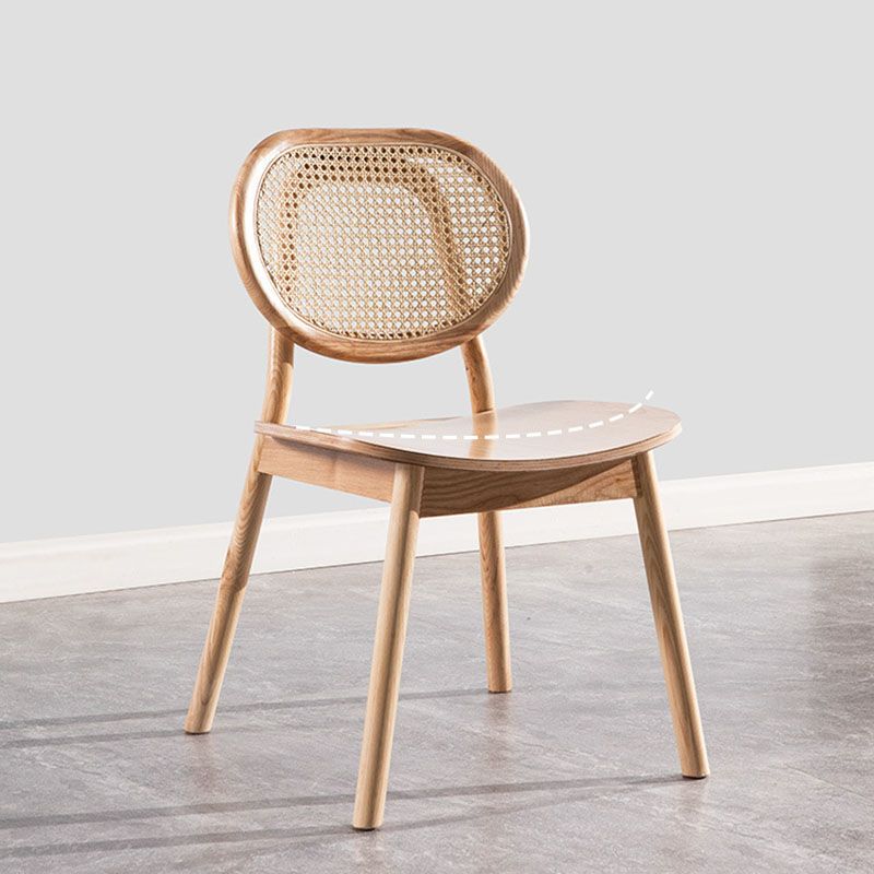 Contemporary Style Wood Dining Chair Armless Side Chairs for Restaurant