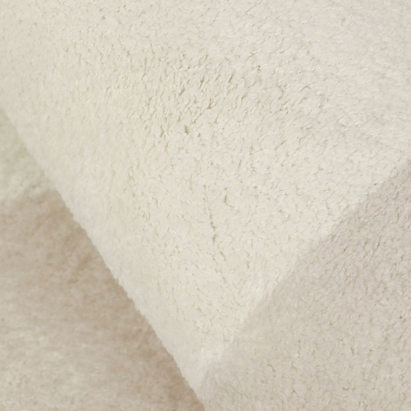 Apricot Simple Rug Polyester Duck Indoor Rug Non-Slip Backing Rug for Sitting Room