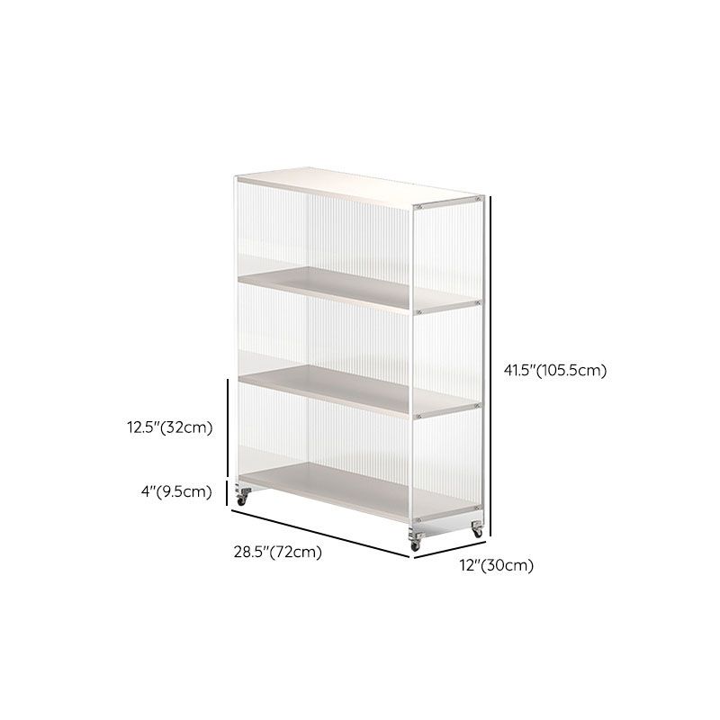 Contemporary Closed Back Bookshelf Acrylic Bookcase for Home Office
