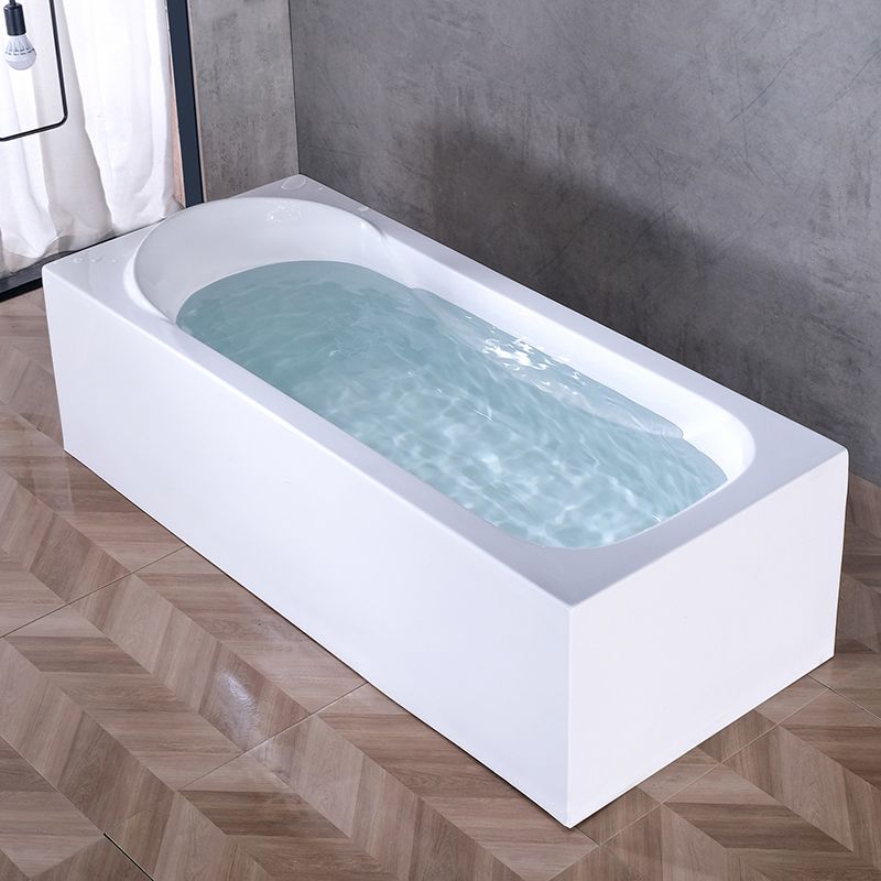 Soaking Bathtub Acrylic Antique Finish Rectangular Back to Wall Bath Tub