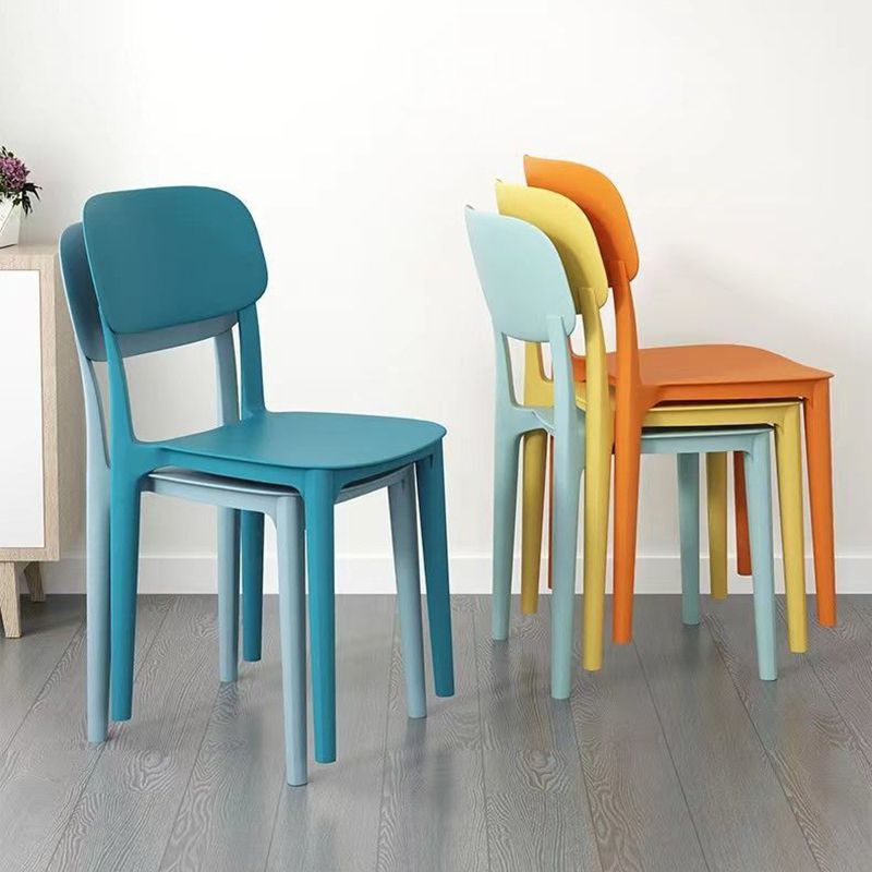 Dining Room Indoor Plastic Side Chair Stacking Open Back Chair