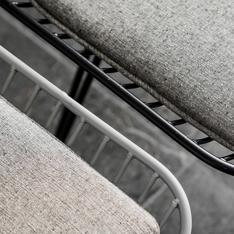 Silla lateral de comedor con respaldo abierto de diseño contemporáneo, sillas laterales de comedor sin brazos