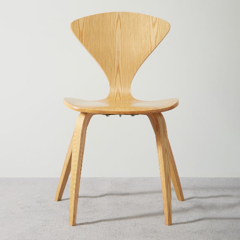 Chaises de salle à manger contemporaines en bois massif, sans accoudoirs, pour usage domestique