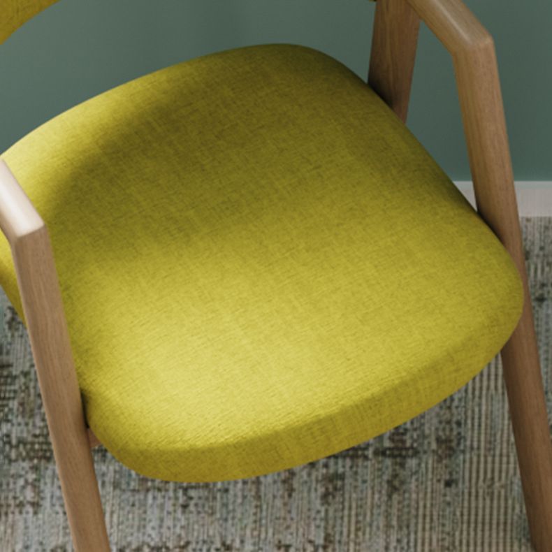 Home Nordric Arm Chair Open Back Wood Stackable Dining Room Chair with Sponge cushion