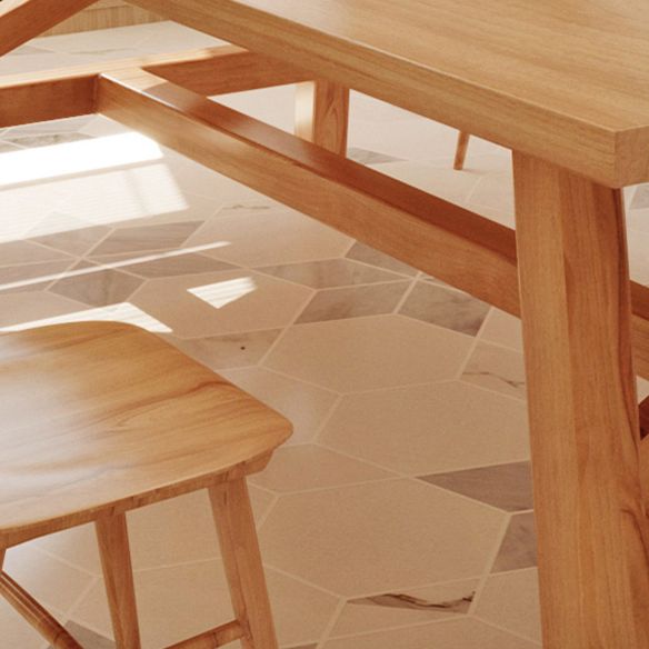 Modern Solid Wood Standard Dining Set Rectangle Shape Natural Dining Set for Kitchen