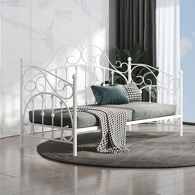 45.27" Metal DayBed with Headboard Low Profile Bed for Bedroom