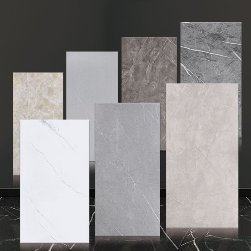 Marbling Stain Resistant Tile PVC Singular Peel & Stick Tile for Backsplash Wall