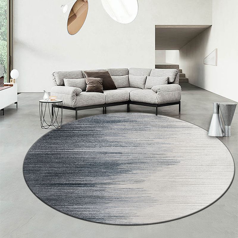 Round Graphic Print Rug Polyester Casual Carpet Pet Friendly Area Rug for Living Room