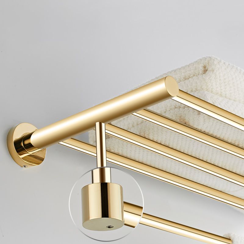 4 Piece Traditional Bathroom Accessory Set Brass Bathroom Set in Matte Gold