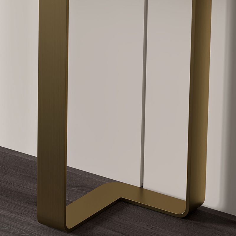 Modern Stone Accent Table Stain Resistant 33.46" Tall Console Table