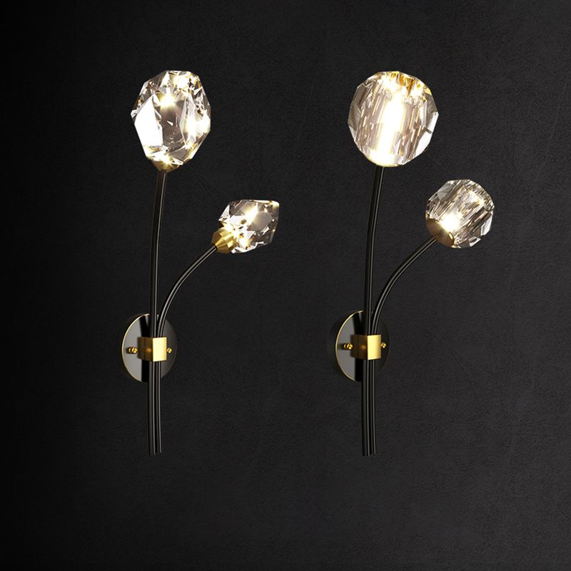 Lámpara de pared de la sala de estar de la sala del aplastador de cristal posmoderna