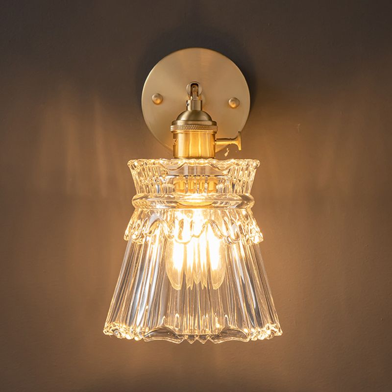 1-Light Wall Sconces Modern Glass Sconce Light Fixture for Bedroom
