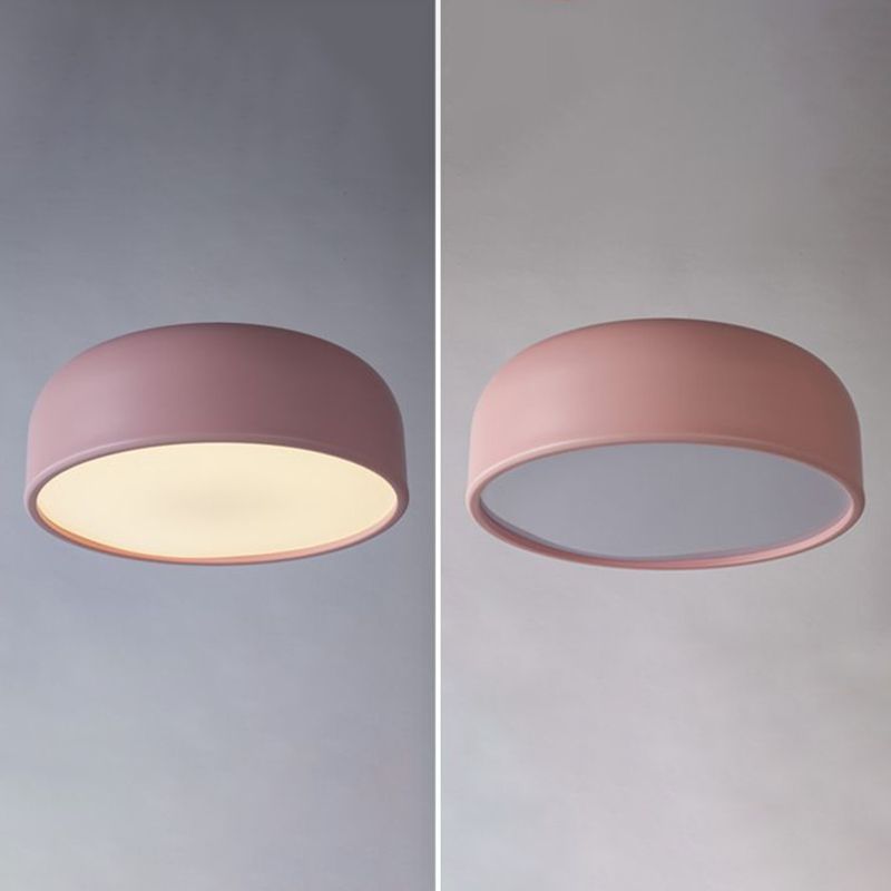 Plafonnier en forme de macaron circulaire en acrylique, plafonnier en fer forgé de Style concis et moderne pour chambre à coucher
