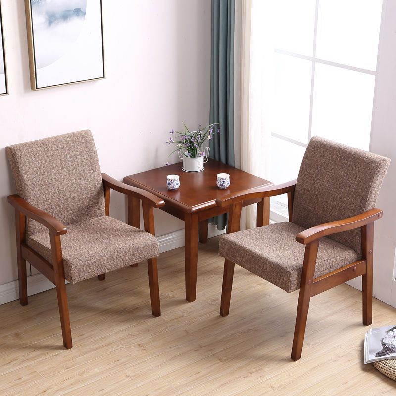 Traditional Table Solid Wood 4 Legs Living Room Side End Table
