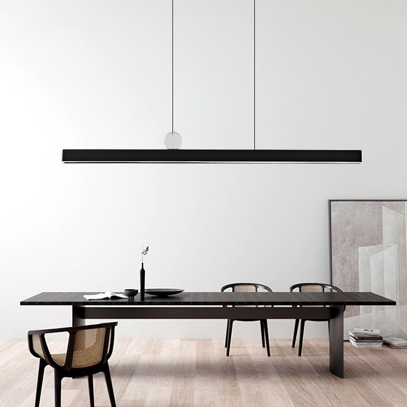 Zeitgenössische Küche Anhänger linear linearinselbeleuchtung Metall 1 Licht