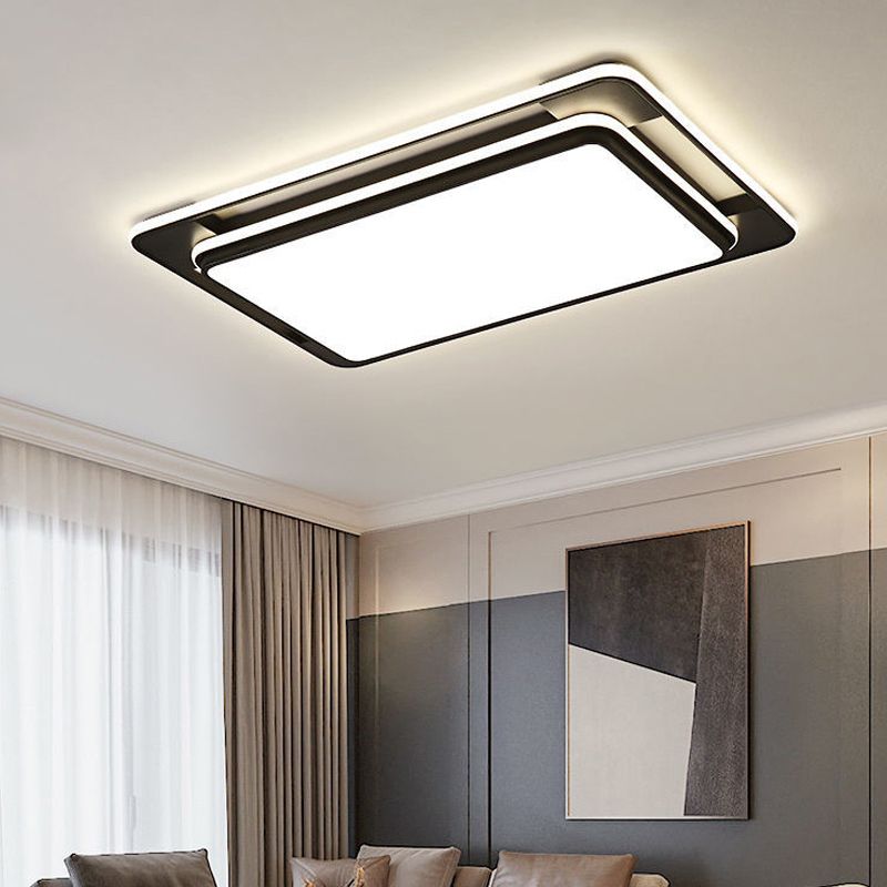 Plafonnier LED en forme de géométrie, moderne, en fer, 3 lumières, encastré, pour le salon