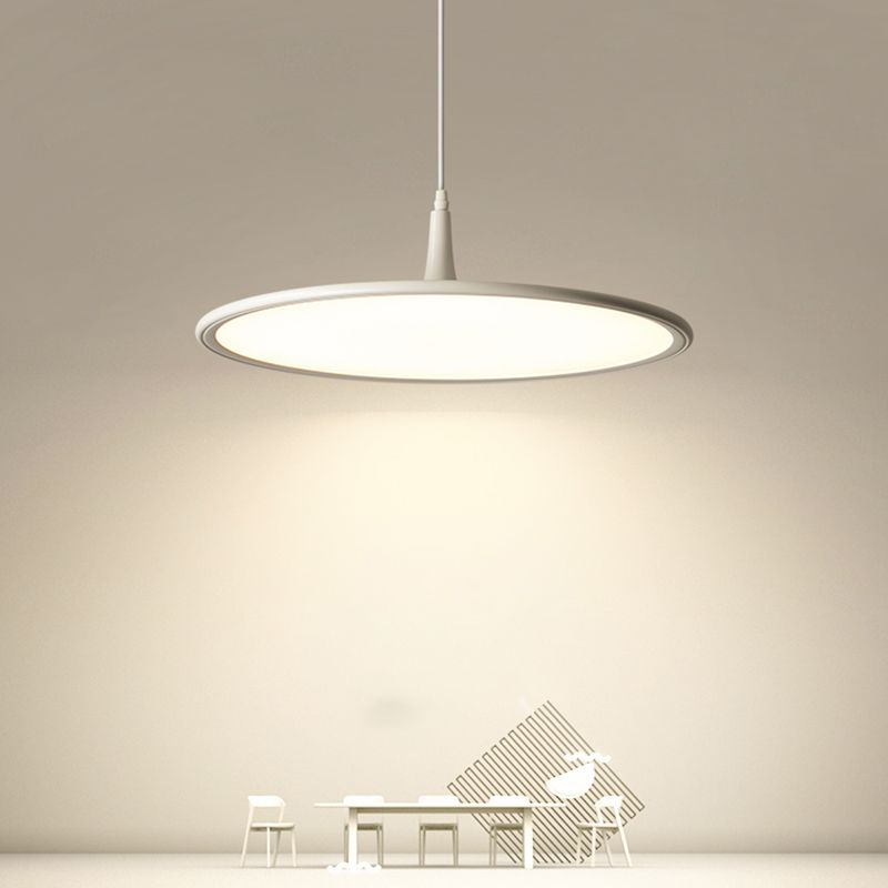 Round Shape Metal Hanging Light Modern Style 1-Light Hanging Mounted Lights