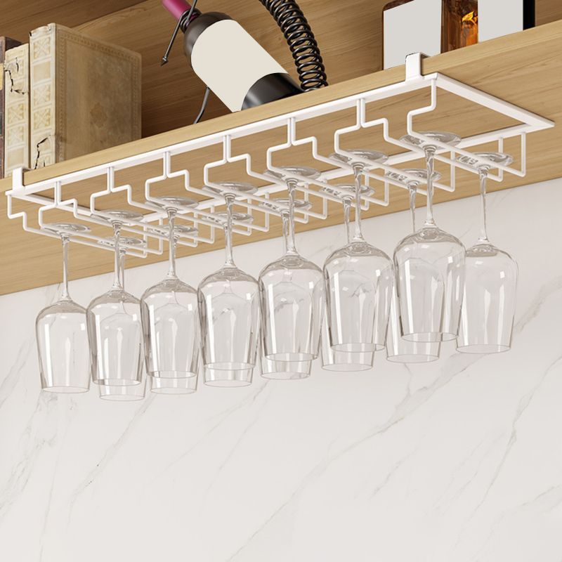 Contemporary Hanging Wine Glass Rack Metal Glass & Stemware Holder