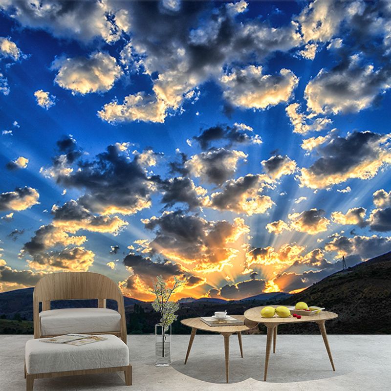 Customized Sky Landscapes Mural Photography Style Wall Covering for Home