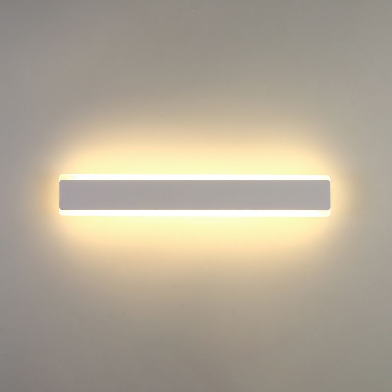 Linear Shade Metal Wall Sconce Modern Style Single Light Wall Mount Light